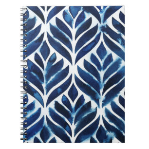 Cobalt Watercolor Tiles IV Spiral Notebook