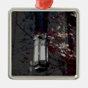 Cobb Hall Lamp With Maroon Ivy Metal Tree Decoration