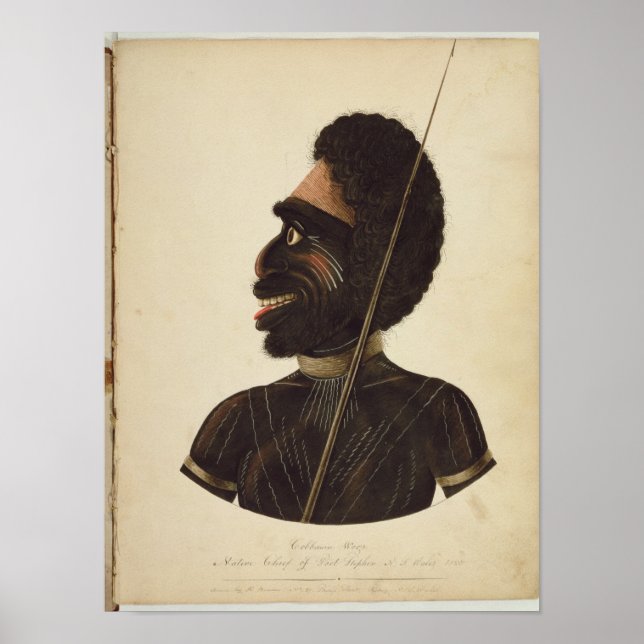 Cobbawn Wogi, native chief of Port Stephen Poster (Front)