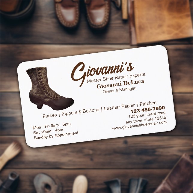 Cobbler Shoe Repair Business Card (Creator Uploaded)