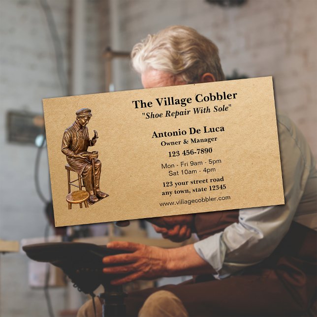 Cobbler Shoe Repair Business Card (Creator Uploaded)