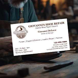 Cobbler Shoe Repair Business Card