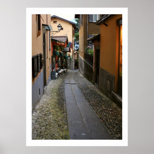 Cobblestone Street at Bellagio Poster (Front)