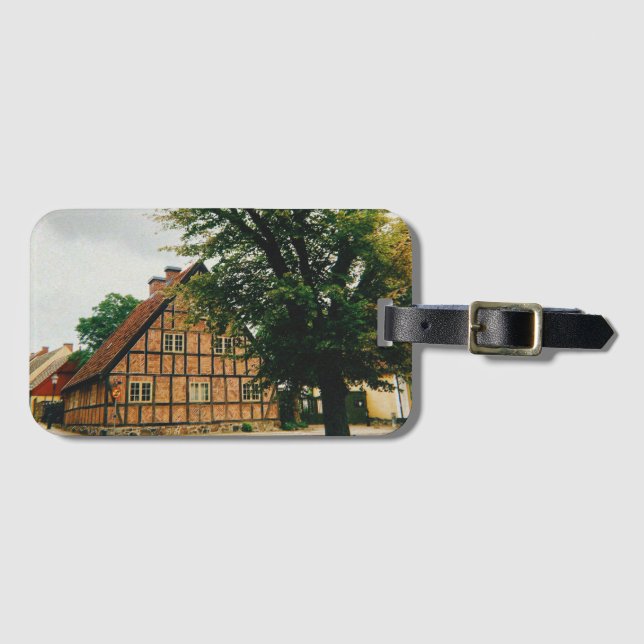 Cobblestone streets of Malmö City Luggage Tag (Front Horizontal)