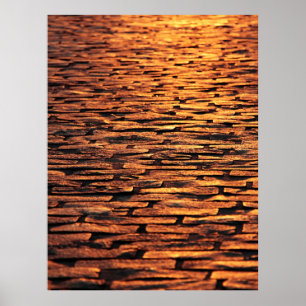 Cobblestones ground texture poster