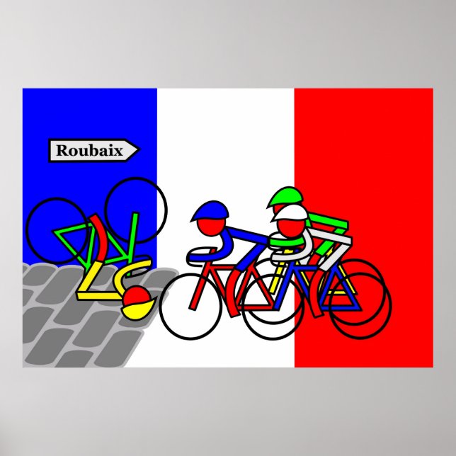 Cobblestones near Roubaix - Tour de France Poster (Front)