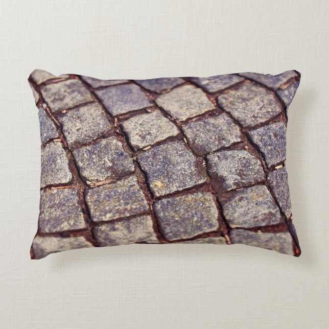 Cobblestones paving stones stones decorative cushion (Front)