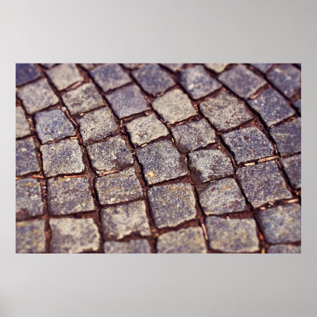Cobblestones paving stones stones poster (Front)