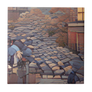 Cobblestones street graphic art  tile