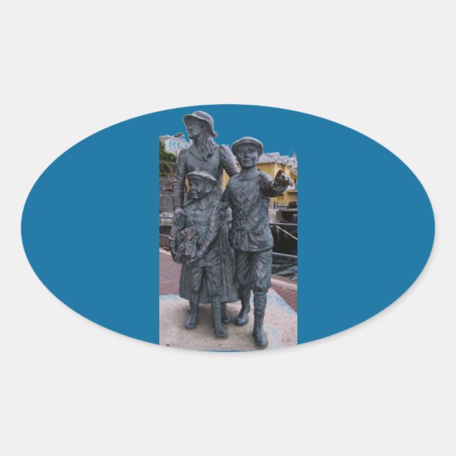 Cobh, Ireland Statues Oval Sticker (Front)