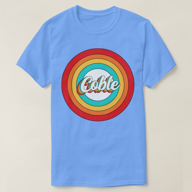 Coble Name Shirt Vintage Coble Circle (Design Front)