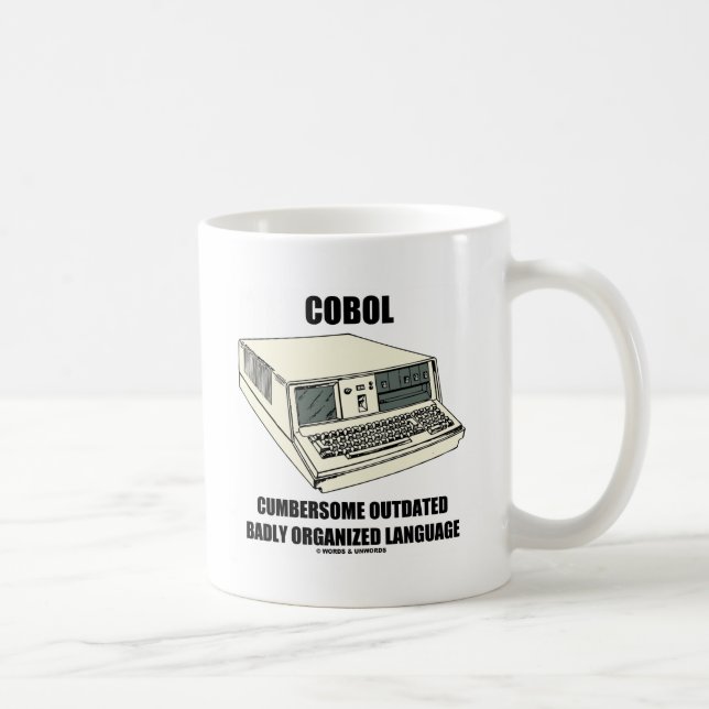 COBOL Cumbersome Outdated Badly Organised Language Coffee Mug (Right)