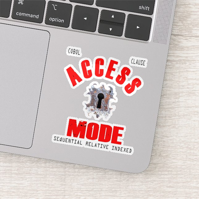 Cobol Programming Access Mode Sticker (Detail)