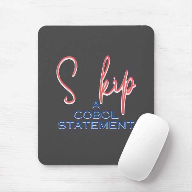 Cobol Programming Language Skip Statement Mouse Pad (With Mouse)