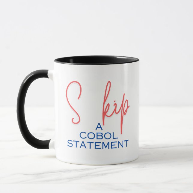 Cobol Programming Language Skip Statement Mug (Left)
