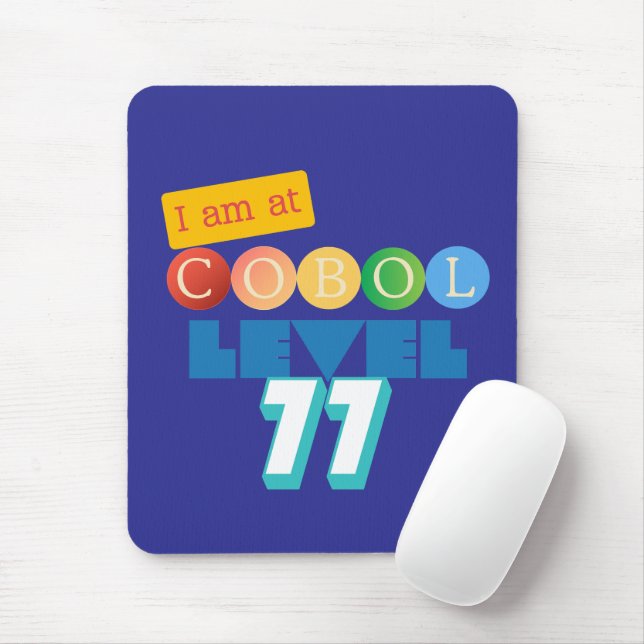 Cobol Programming Special Level 77 Number Mouse Pad (With Mouse)
