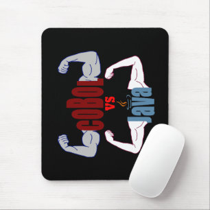 Cobol vs Java Programming Languages Showdown  Mouse Pad