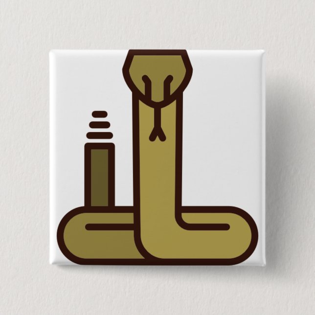 cobra 15 cm square badge (Front)