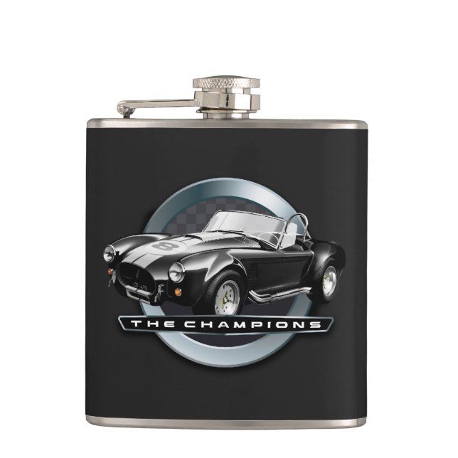 Cobra 427 black hip flask (Front)