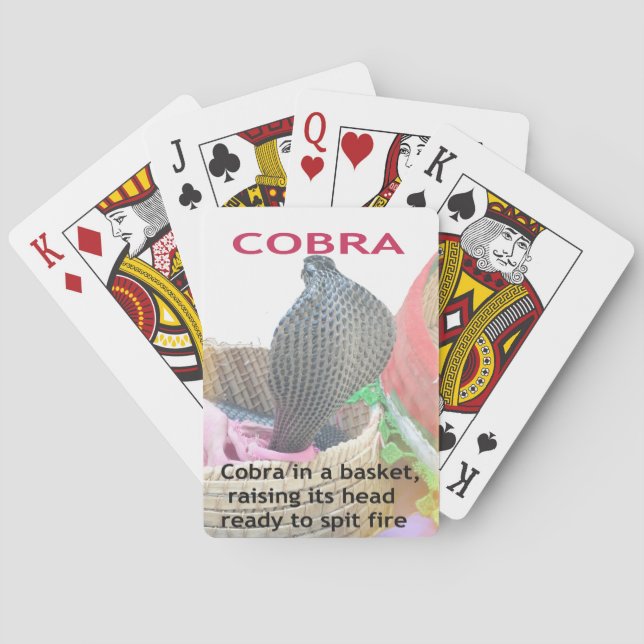 Cobra in Basket Art Print Playing Cards (Back)
