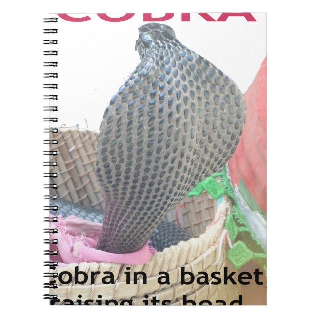 Cobra in Basket Art Print Spiral Notebook (Front)