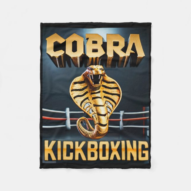Cobra Kickboxing Design By Don Castillo  Fleece Blanket (Front)