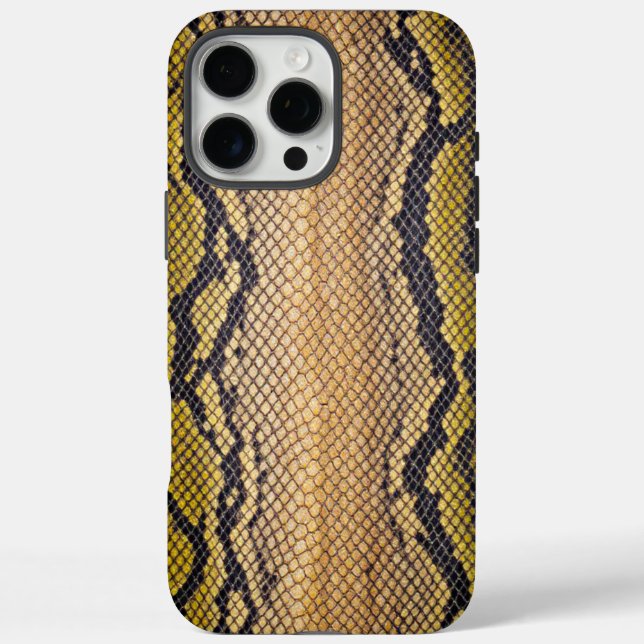 Cobra Shell: Bold Yellow and Black Snake Skin Case-Mate iPhone Case (Back)