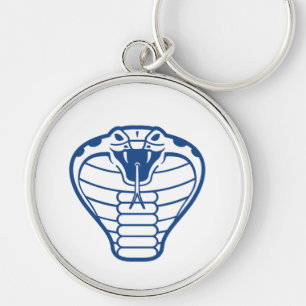Cobra Snake Blue Venomous Boa animal Key Ring