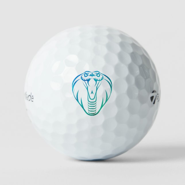 Cobra Snake Green Predator Boa Reptile Golf Balls (Front)