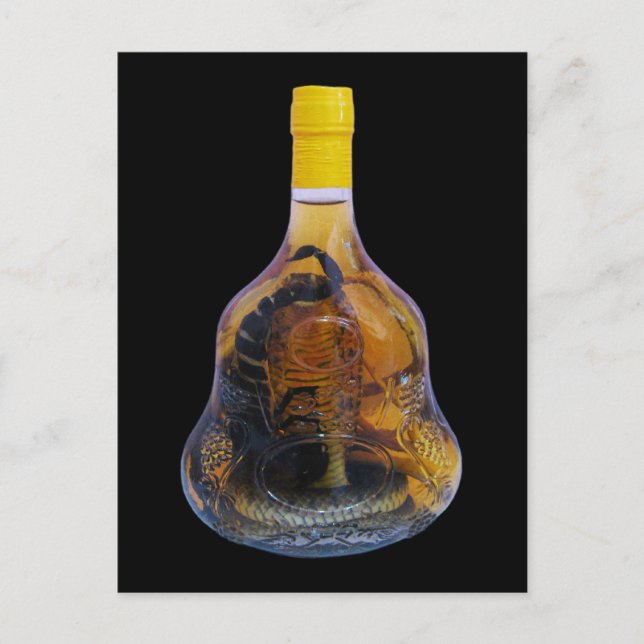 Cobra Snake Vs Scorpion Whiskey ... Yadong Lao Postcard (Front)