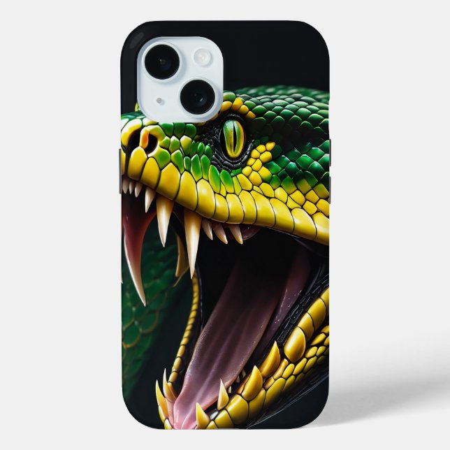 Cobra snake with vibrant green and yellow scales  Case-Mate iPhone case (Back)