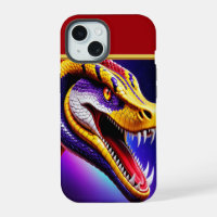 Cobra vibrant red purple white and yellow scales