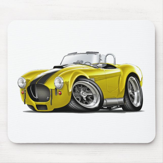 Cobra Yellow-Black Car Mouse Pad (Front)