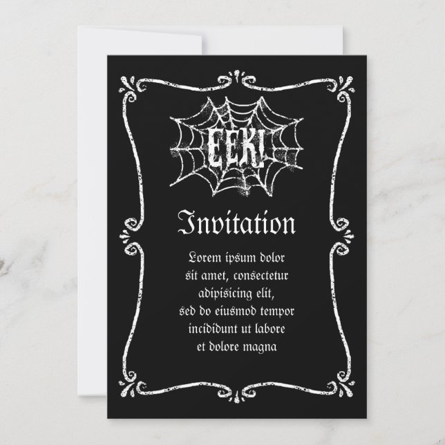 Cobweb EEK Invitation (Front)