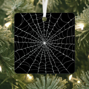 Cobweb Goth Metal Tree Decoration