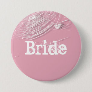 Cobwebs and White Spiders Bride 7.5 Cm Round Badge