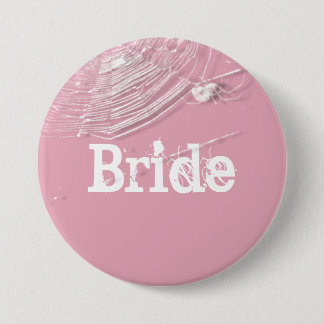 Cobwebs and White Spiders Bride 7.5 Cm Round Badge