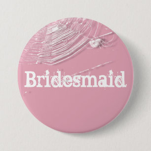 Cobwebs and White Spiders Bridesmaid 7.5 Cm Round Badge