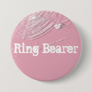Cobwebs and White Spiders Ring Bearer 7.5 Cm Round Badge