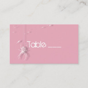 Cobwebs and White Spiders Table Card