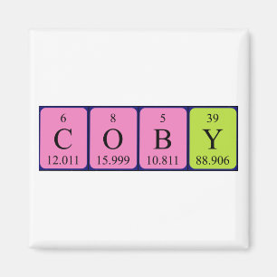 Coby periodic table name magnet