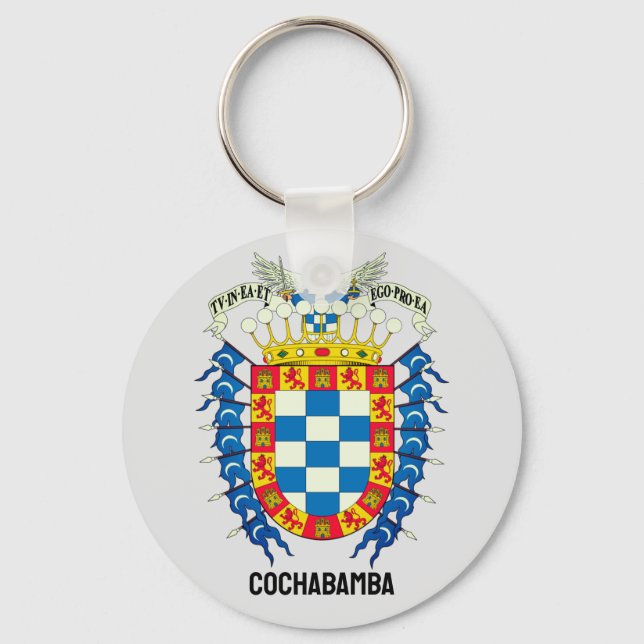Cochabamba coat of arms (Bolivia) Keychain (Front)