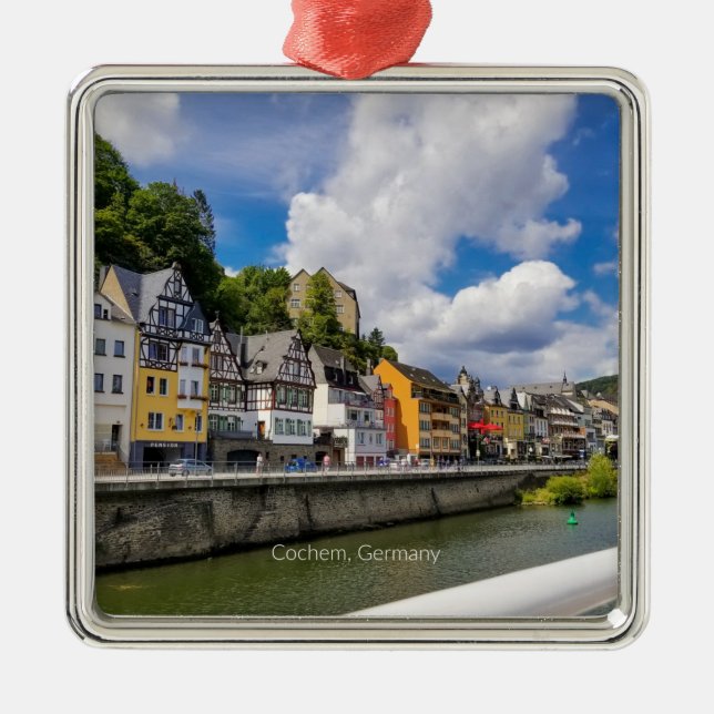 Cochem, Germany Metal Tree Decoration (Front)