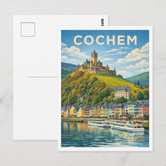 Cochem Germany Vintage Travel Art Postcard