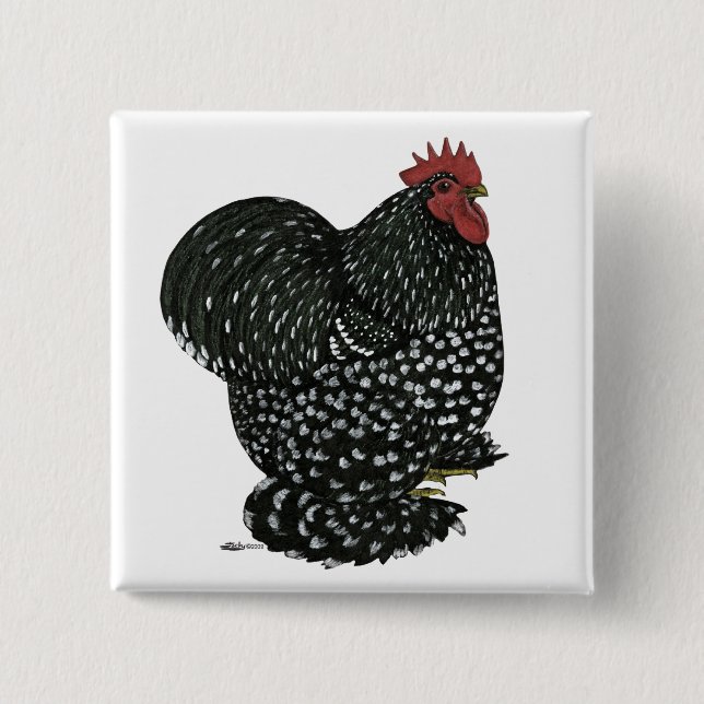 Cochin:  Black Mottle 15 Cm Square Badge (Front)