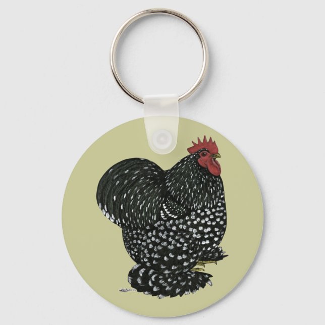 Cochin:  Black Mottle Key Ring (Front)