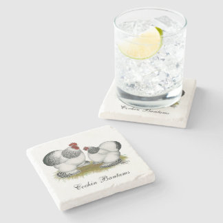 Cochin Columbian Bantams Stone Coaster