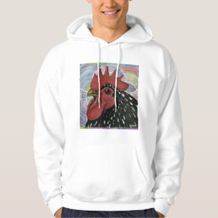 Cochin:  Decorative Rooster Head Hoodie