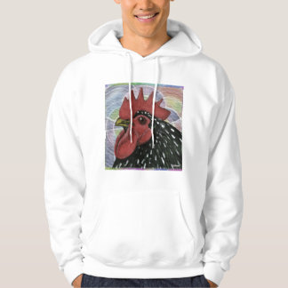 Cochin: Decorative Rooster Head Hoodie