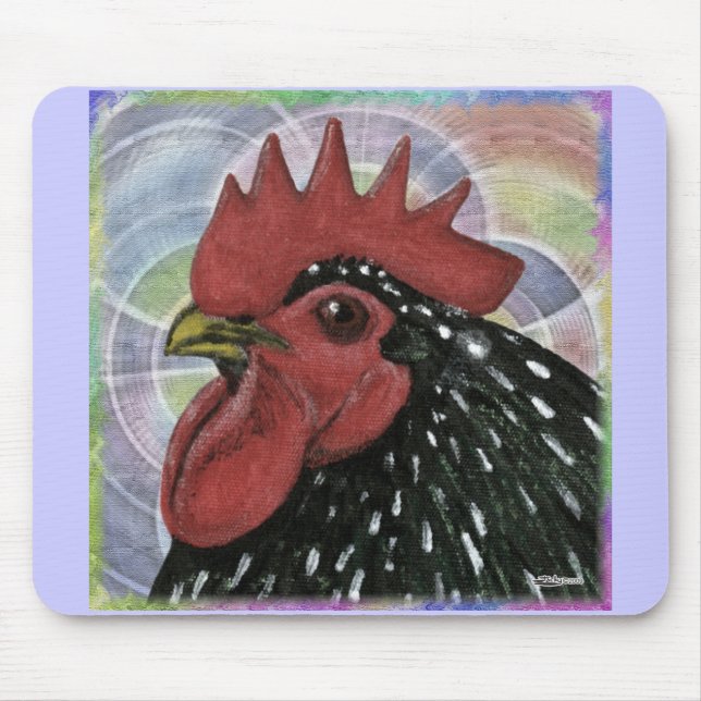 Cochin:  Decorative Rooster Head Mouse Pad (Front)